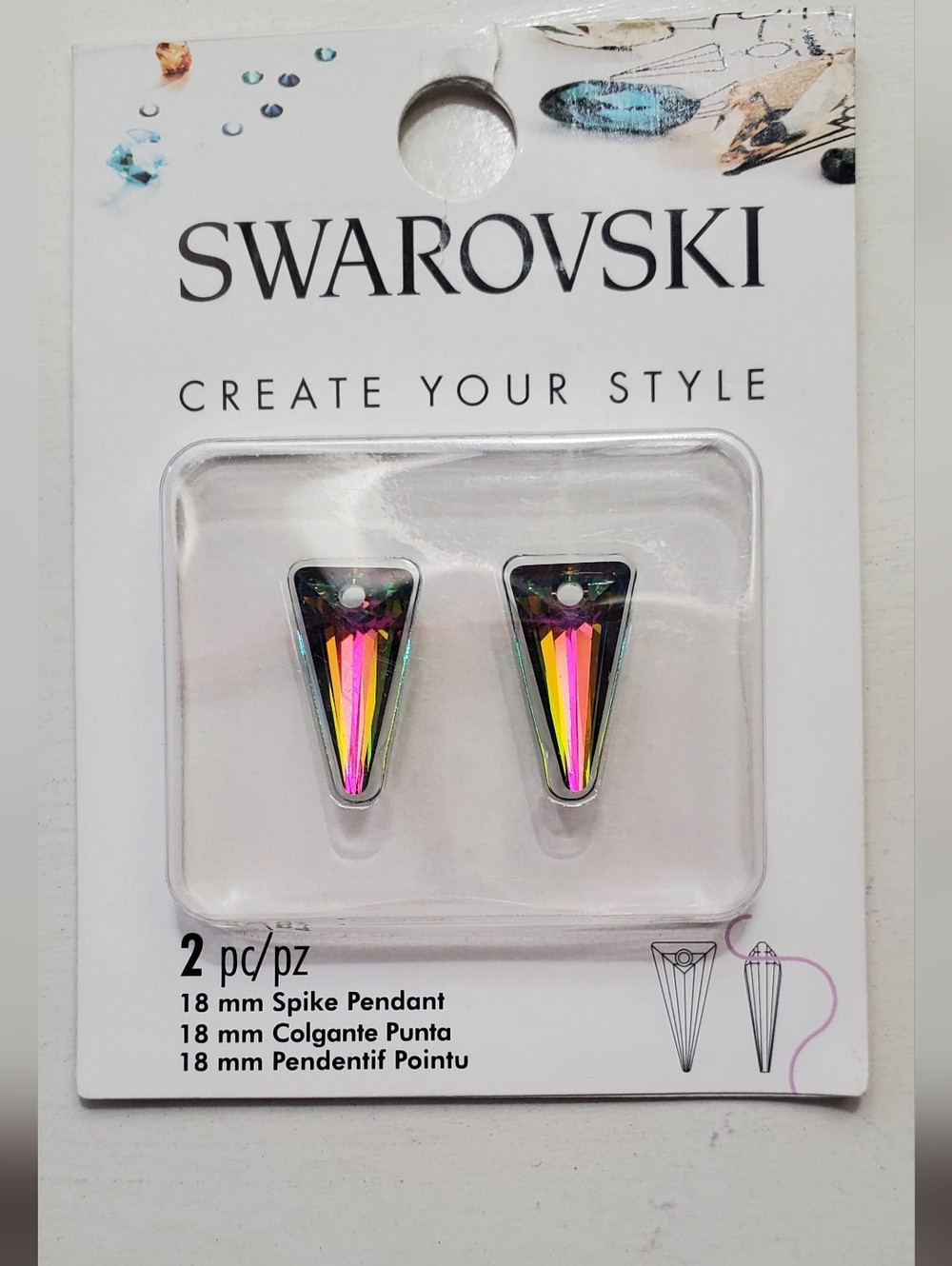 Swarovski DIY 18 mm Spike Pendant (2)